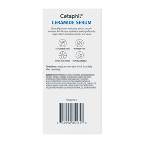 Sérum Céramide Cetaphil avec une plante en arrière-plan