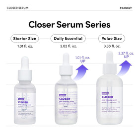 Sérum Closer Jumbo FRANKLY 2,03 fl oz à côté de produits de soin