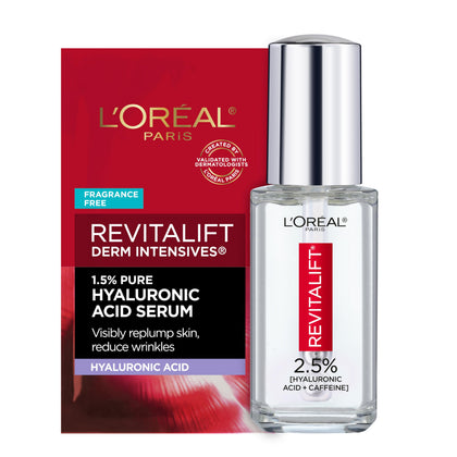 Sérum contour des yeux L'Oreal Paris avec acide hyaluronique et caféine face avant