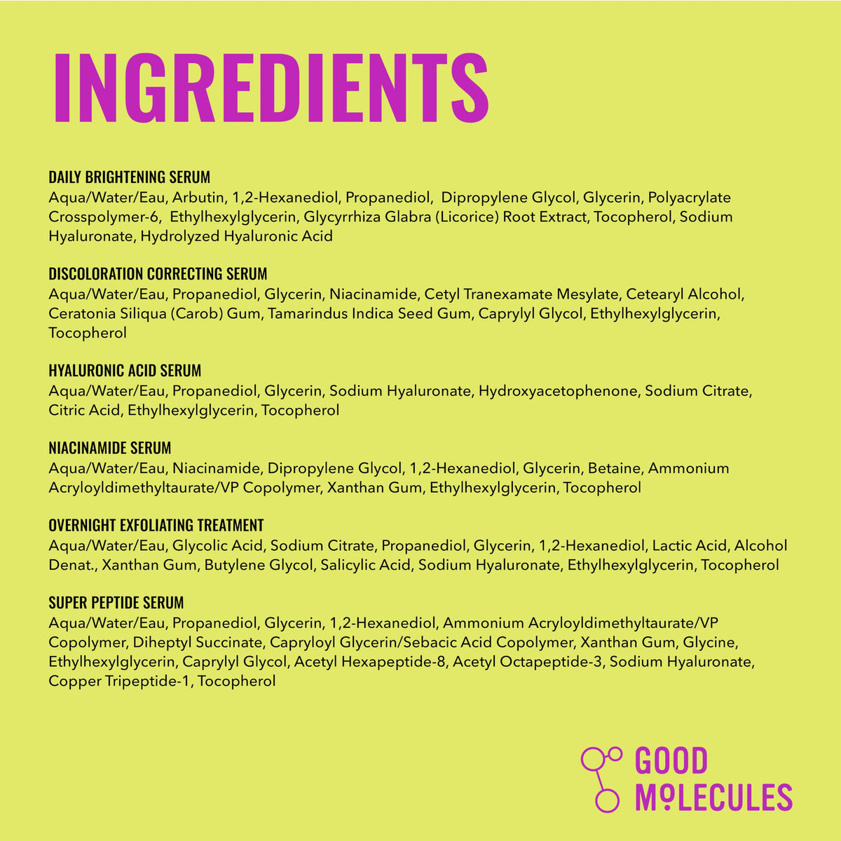 Sérum correcteur de teint Good Molecules 15ml