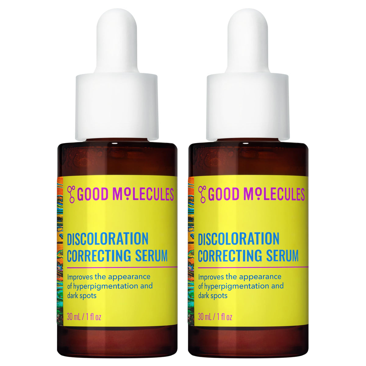 Sérum Correcteur de Teint Good Molecules 30 ml Pack de 2 avant et arrière