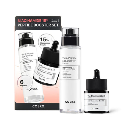 Sérum COSRX Niacinamide 15% et Peptide set vue de face