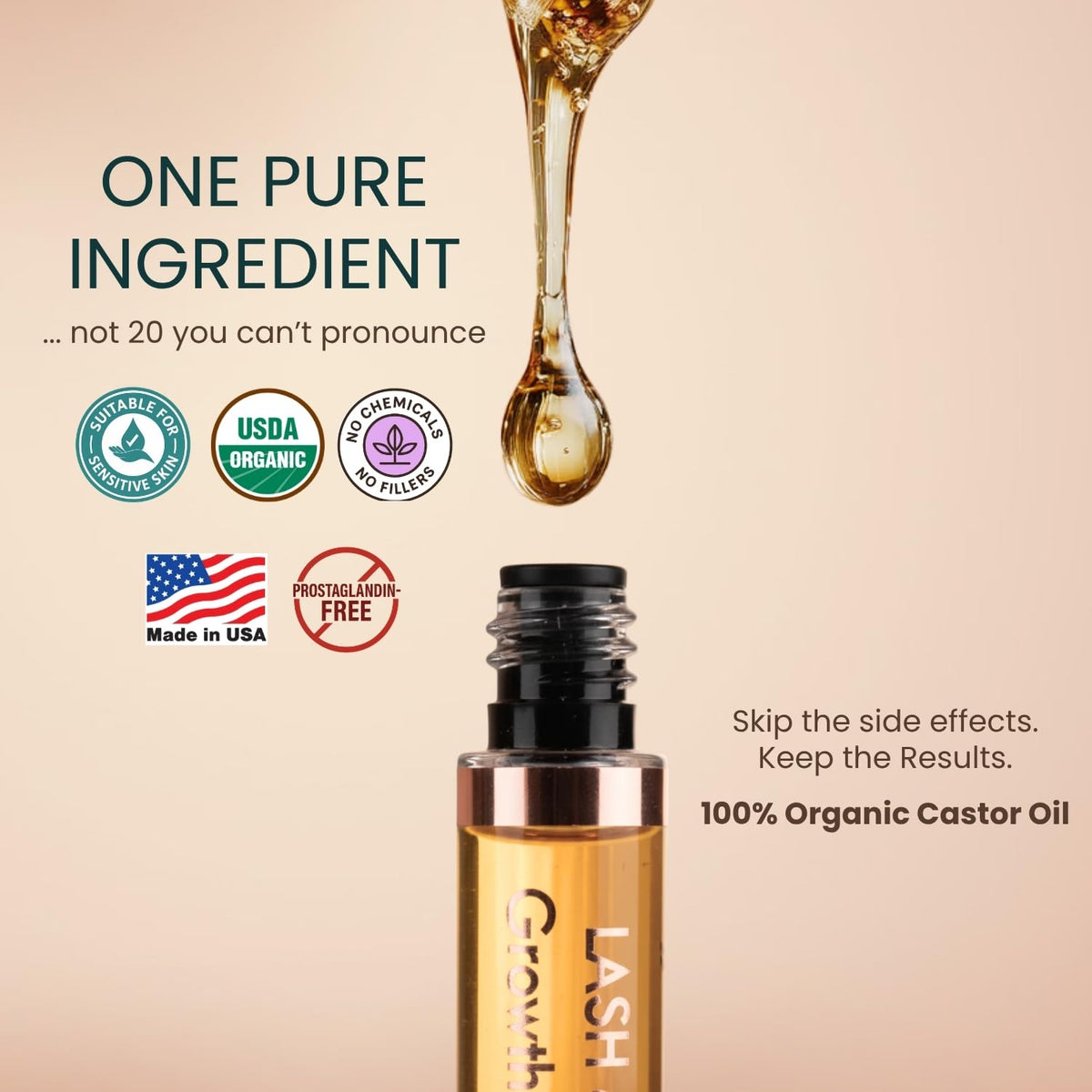 Sérum croissance cils et sourcils en tube avec design pratique