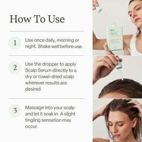 Sérum cuir chevelu divi en application sur le cuir chevelu