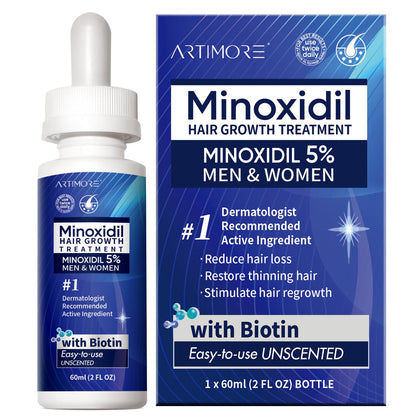 Serum de Croissance Capillaire Artimore 5% Minoxidil 60ml vue avant