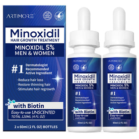 Sérum de croissance capillaire Artimore 5% Minoxidil flacon avant