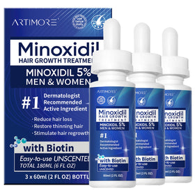 Sérum de croissance capillaire Artimore 5% Minoxidil flacon avant