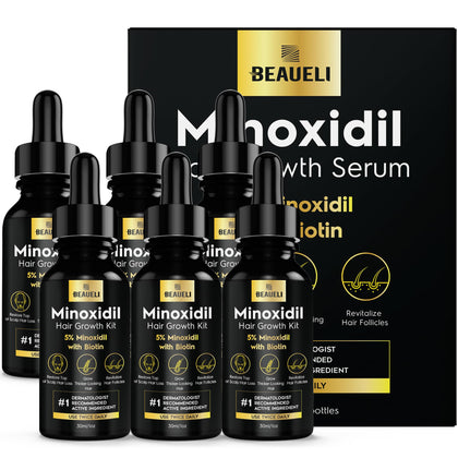 Sérum de croissance capillaire beaueli 5% Minoxidil flacon avant