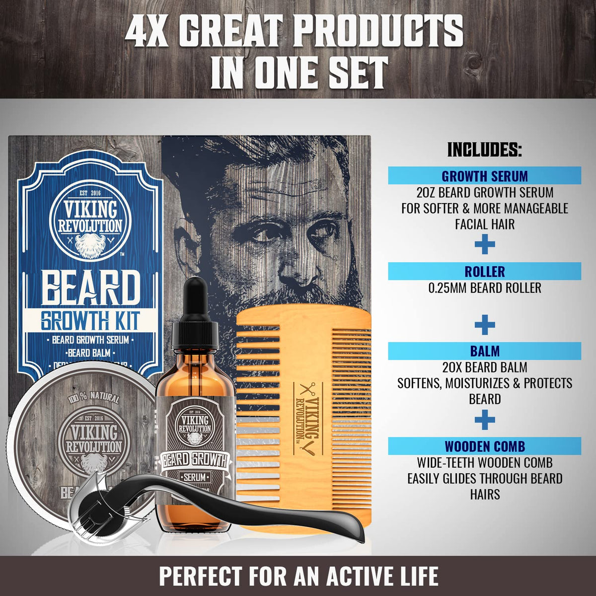Sérum de Croissance de Barbe Viking Revolution 60 ml