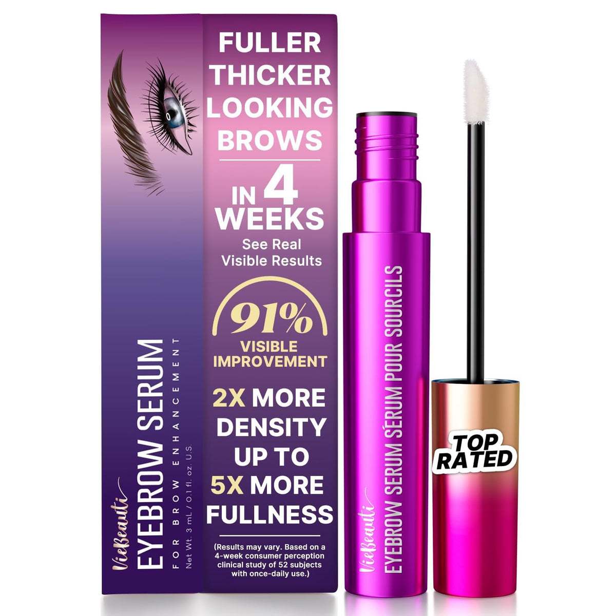 Sérum de croissance pour sourcils VieBeauti 41g, vue avant