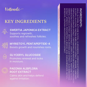 Sérum de croissance pour sourcils VieBeauti sur une table de maquillage