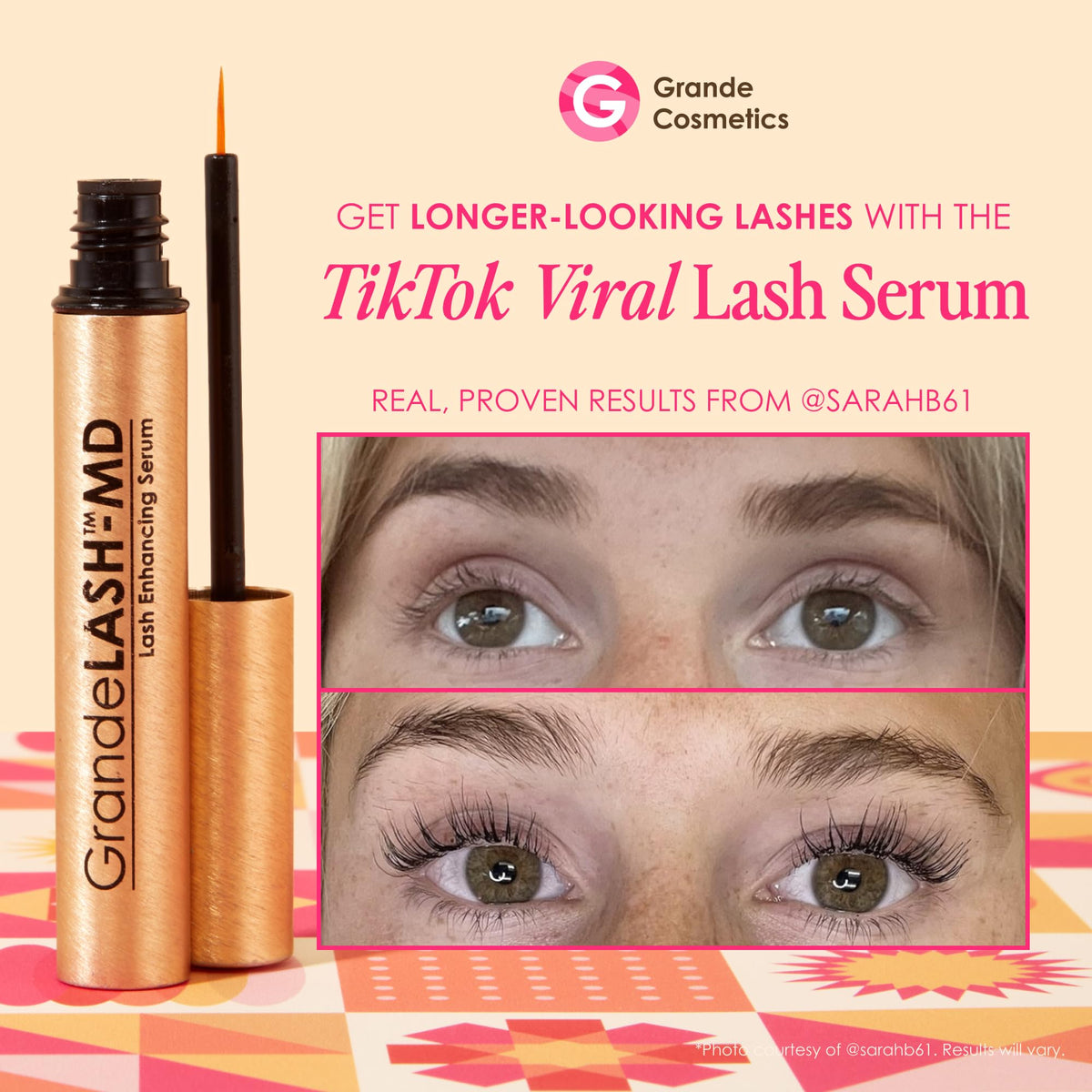 Sérum de renforcement des cils Grande Cosmetics 4mL avec applicateur
