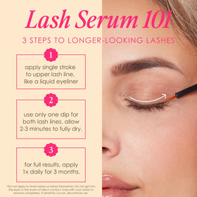 Sérum de renforcement des cils Grande Cosmetics sur un fond neutre