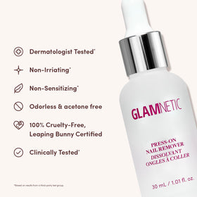 Sérum dissovlant Glamnetic 30ml sur fond blanc