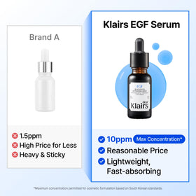 Sérum EGF sur une surface de beauté