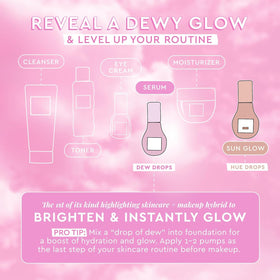 Sérum et tonique Glow Recipe sur un fond neutre