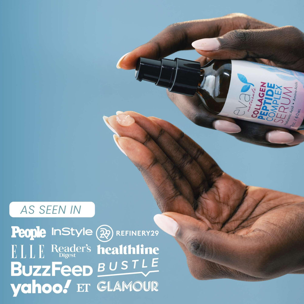 Sérum Eva Naturals sur fond blanc