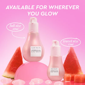 Sérum Glow Recipe avec goutte sur une main