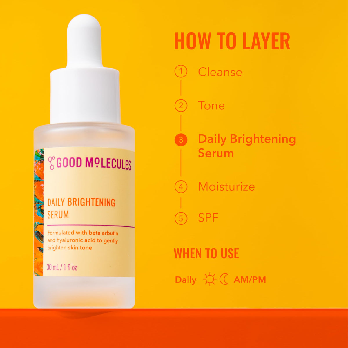 Sérum Good Molecules avec beta arbutin et acide hyaluronique