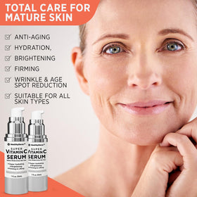 Sérum HealthyDerm entouré de fleurs blanches, ambiance apaisante