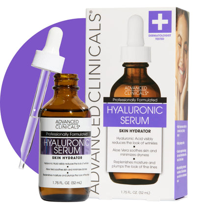 Sérum Hyaluronique Advanced Clinicals 130g vue avant avec texture gel légère