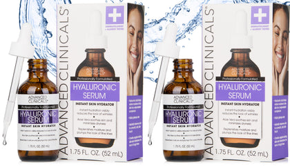 Sérum Hyaluronique Advanced Clinicals 290g, bouteille avant vue