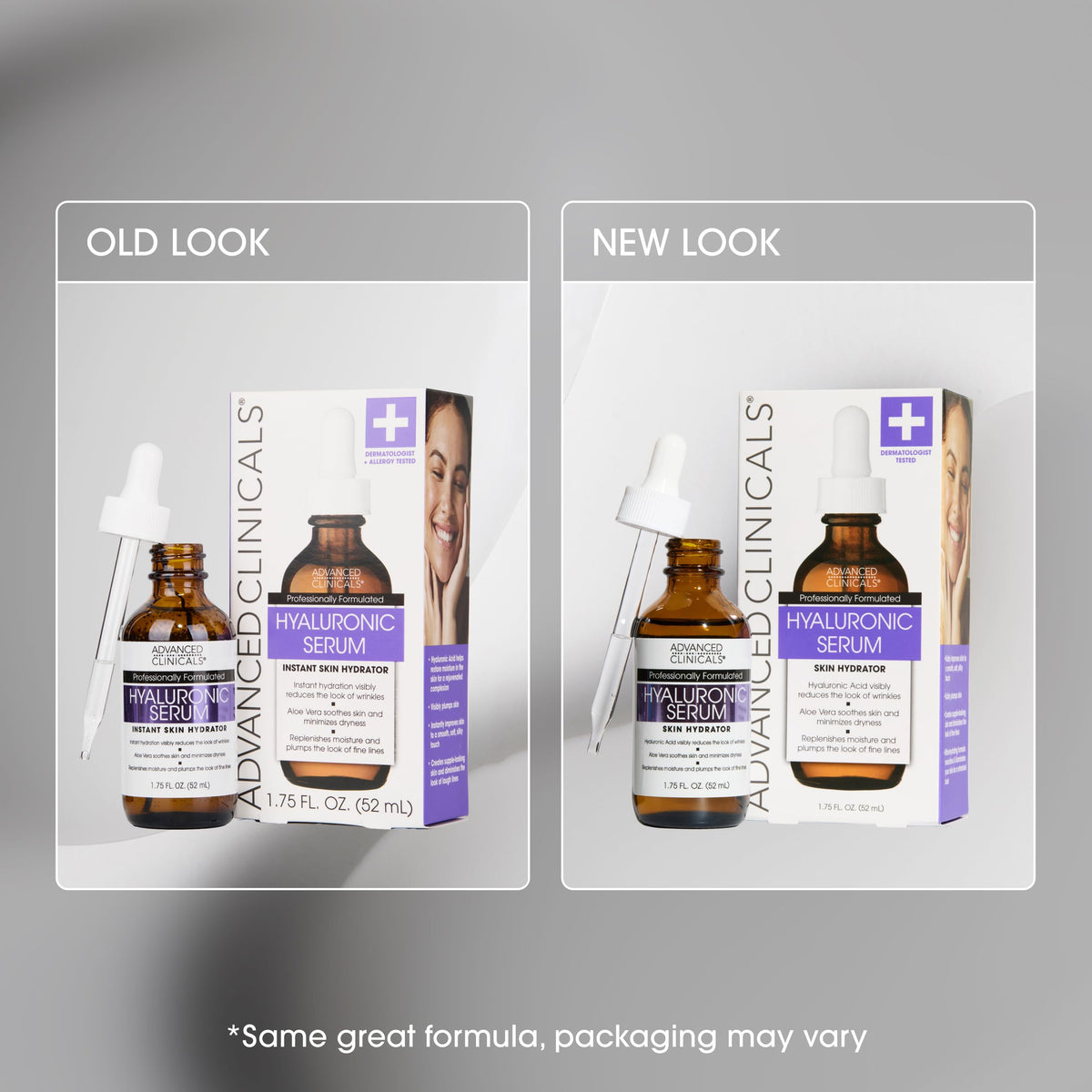 Sérum hyaluronique Advanced Clinicals près d'autres produits de soins