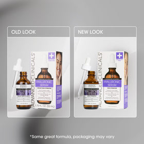Sérum hyaluronique Advanced Clinicals près d'autres produits de soins