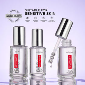 Sérum hydratant L'Oreal Paris dans un environnement de salle de bain