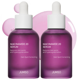 Sérum JUMISO 20% Niacinamide 2-Pack vue avant avec flacons en position verticale