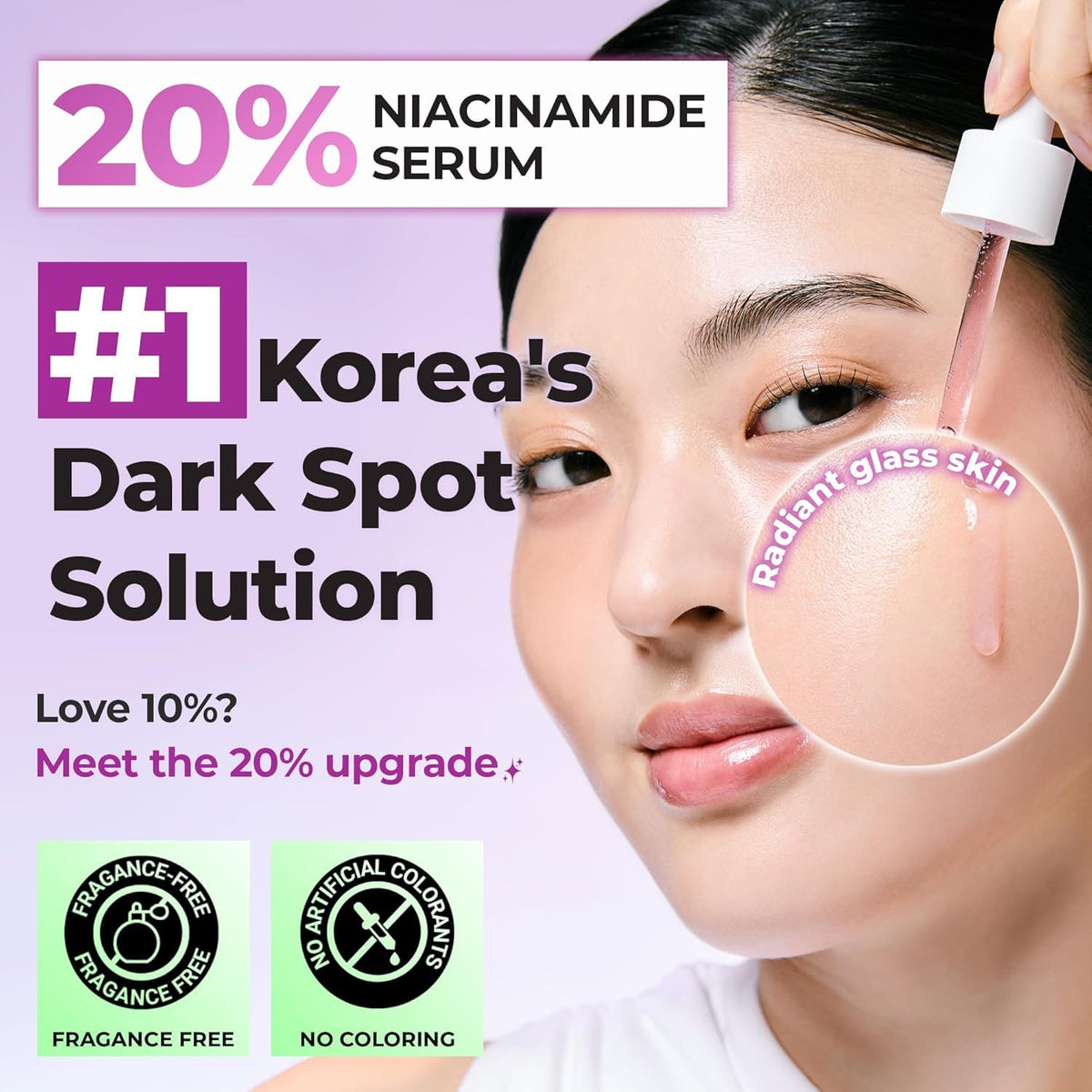 Sérum JUMISO 20% Niacinamide 40 ml avec texture gel