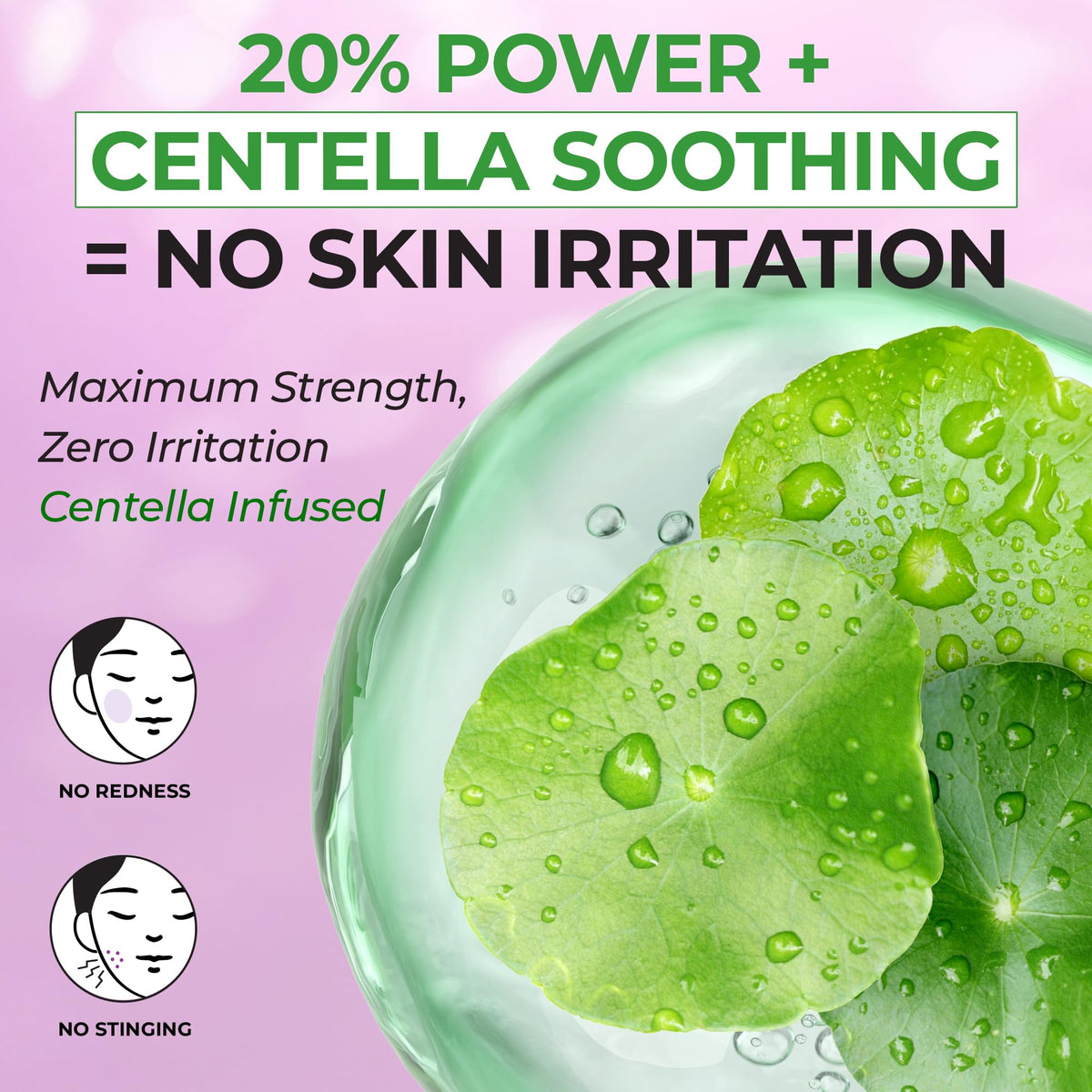 Sérum JUMISO 20% Niacinamide avec d'autres produits de soin en arrière-plan