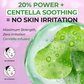 Sérum JUMISO 20% Niacinamide avec flacon ouvert