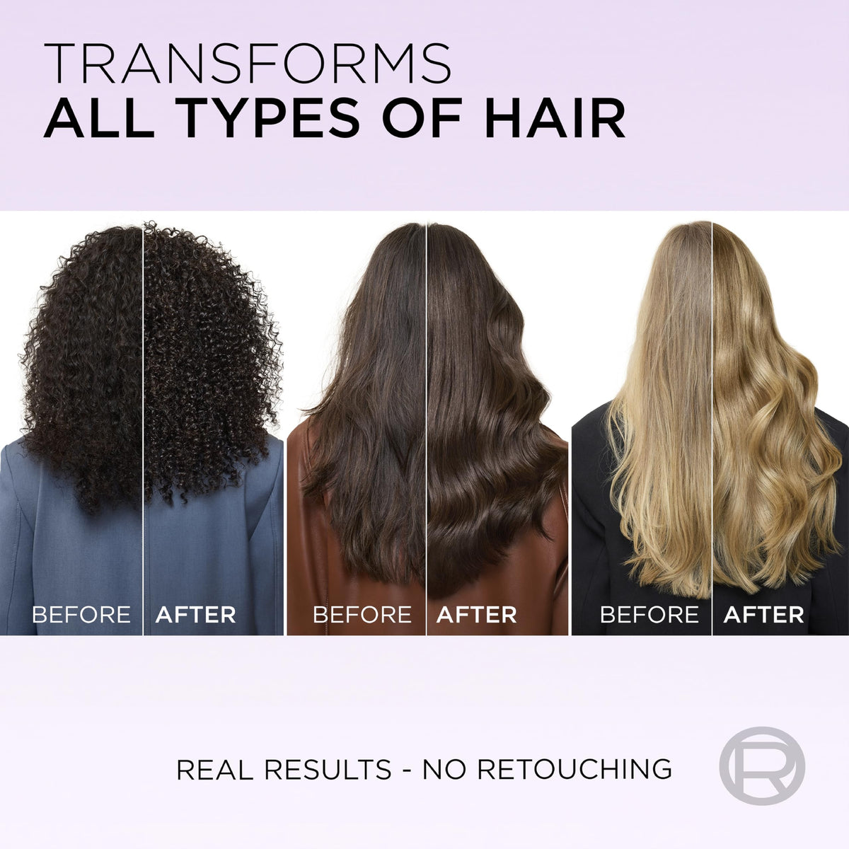 Sérum L'Oreal Paris utilisé sur des cheveux brillants