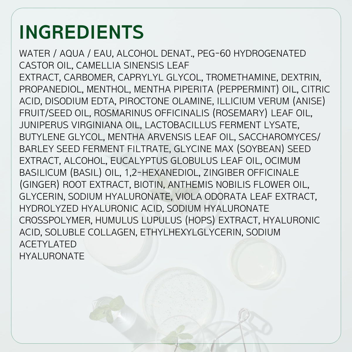 Sérum LABO-H avec description des bienfaits sur l'étiquette