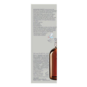 Sérum LiftActiv VICHY avec gouttes sur fond blanc