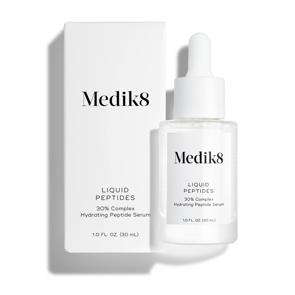 Sérum liquide Medik8 Peptides vue avant avec flacon blanc