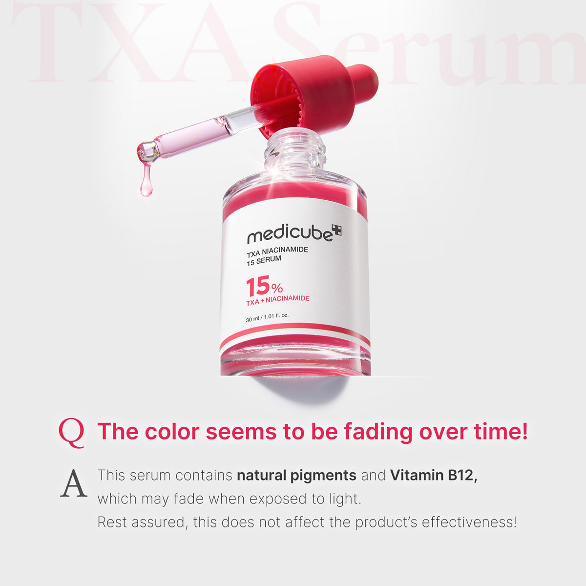 Sérum medicube TXA & Niacinamide 15% dans un cadre esthétique
