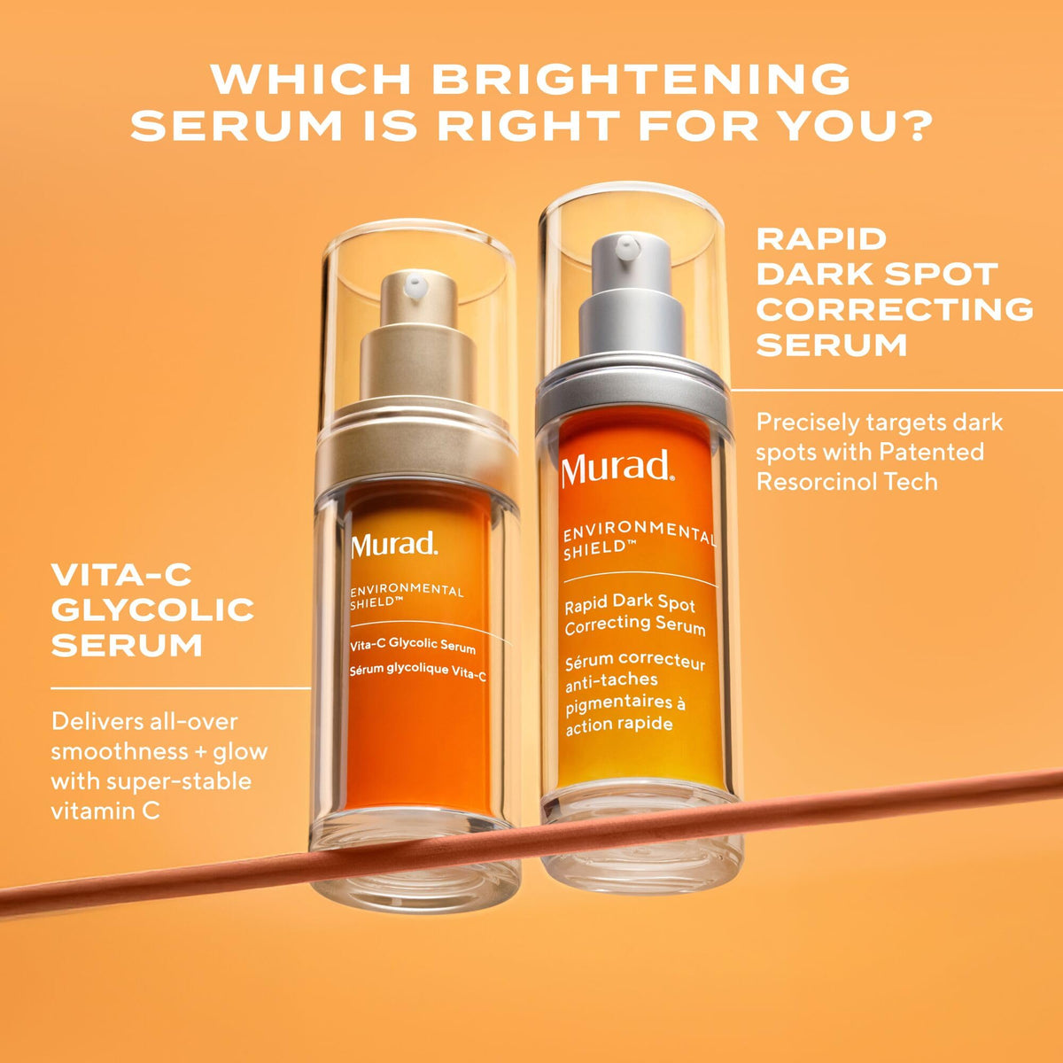 Sérum Murad Vita-C Glycolic 30ml sur une table de salle de bain