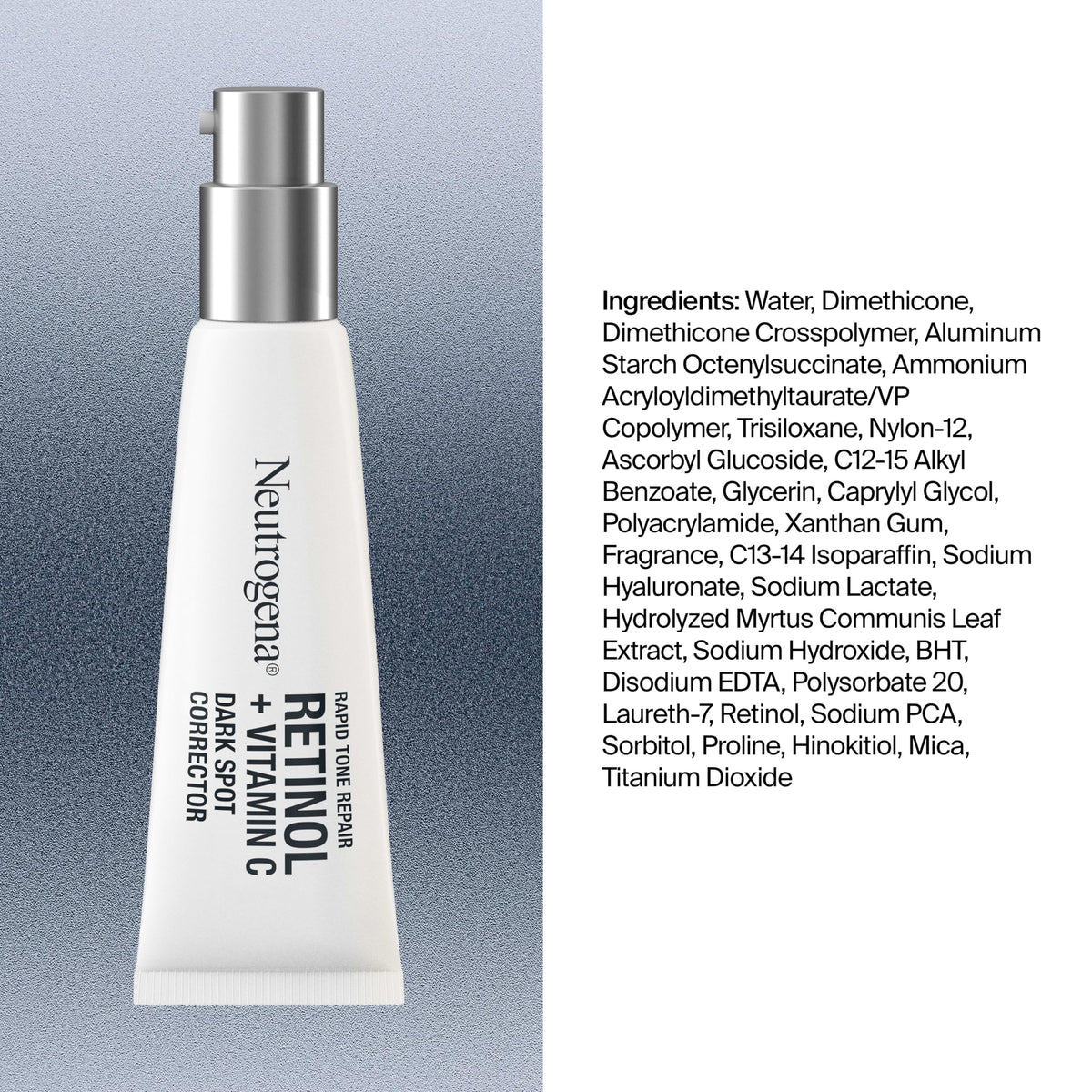 Sérum Neutrogena présenté sur une surface en marbre