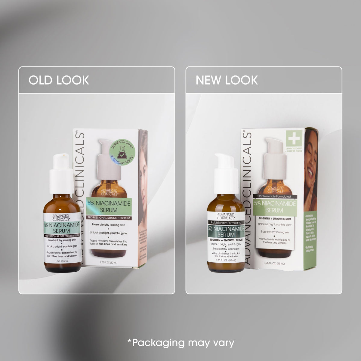 Sérum Niacinamide 5% Advanced Clinicals avec d'autres soins de la peau