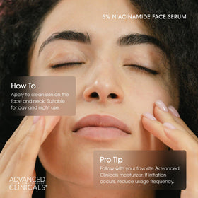 Sérum Niacinamide 5% Advanced Clinicals ingrédients principaux