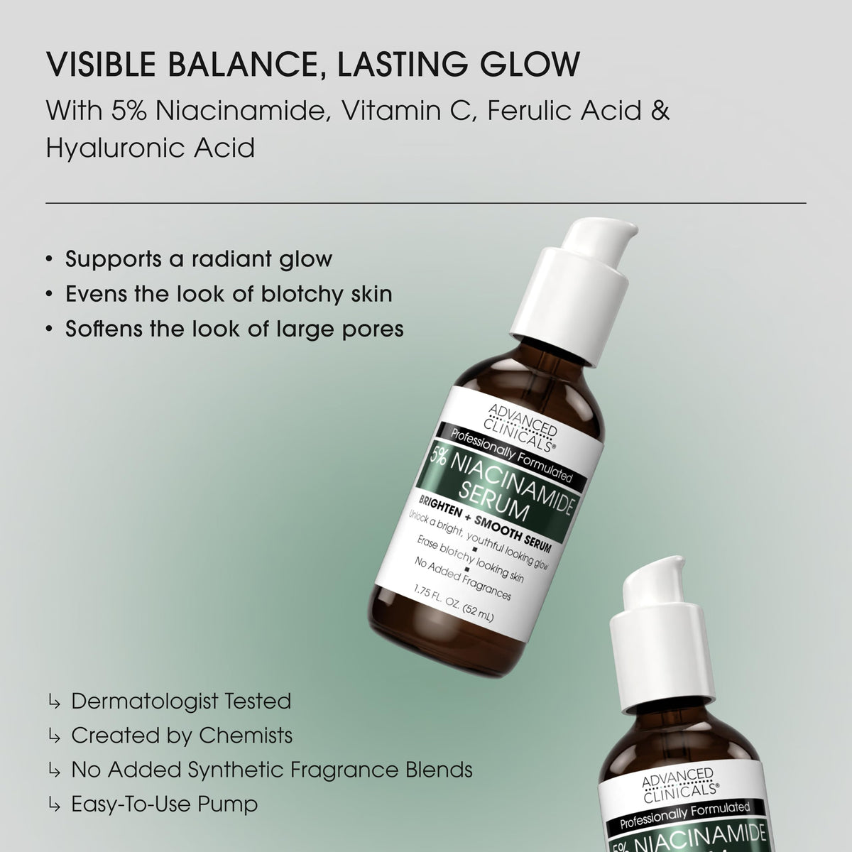 Sérum Niacinamide 5% Advanced Clinicals texture gel