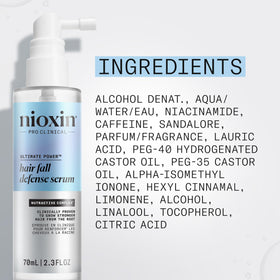 Sérum NIOXIN avec ingrédients naturels à côté