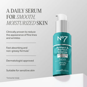 Sérum No7 Protect & Perfect Intense 30 ml côté avec bouchon
