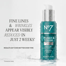 Sérum No7 Protect & Perfect Intense 30 ml en main sur fond blanc