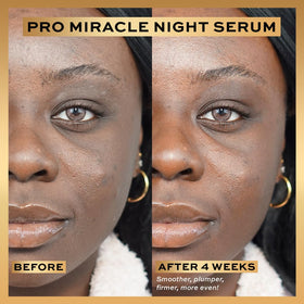 Sérum Nuit Miracle sur une surface avec des ingrédients naturels