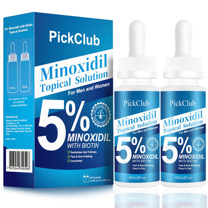 Sérum PickClub 5% Minoxidil 60 mL vue avant