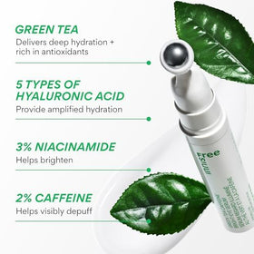 Sérum pour les yeux innisfree sur une surface en marbre