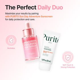 Sérum PURITO Multi PDRN près de produits de beauté